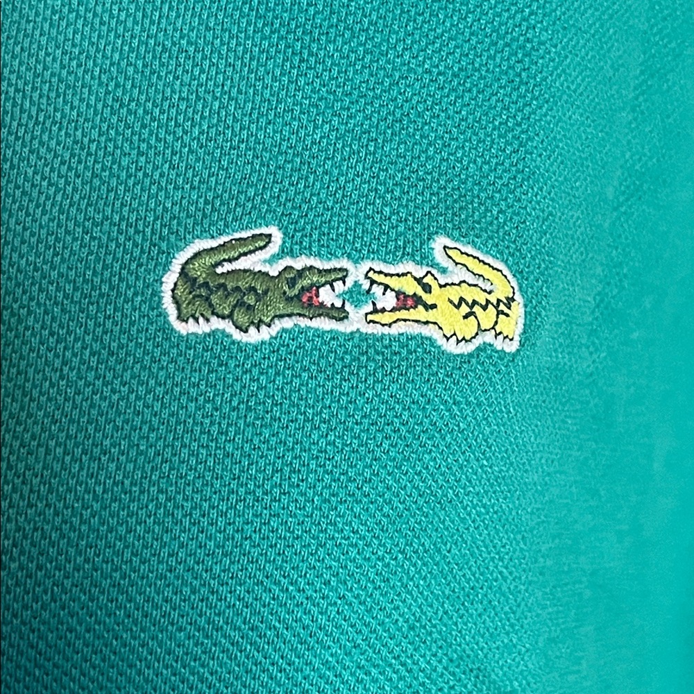 LACOSTE + Malandrino Green Batwing 1/4 Sleeve Fitted Polo Hirt, size S - Picture 4 of 10